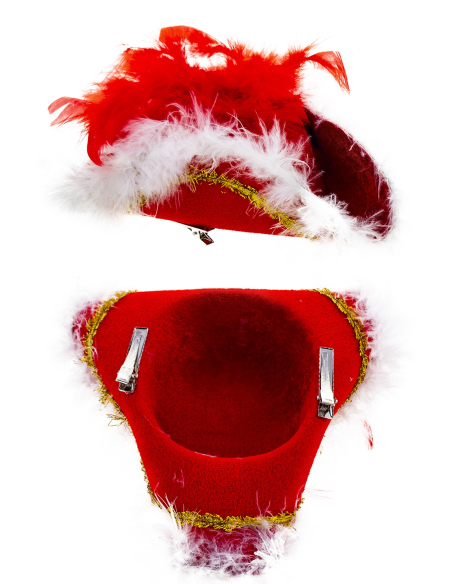 Mini Chapeau Tricorne de Majorette Rouge et Or
