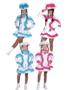 Costume de Majorette Femme Turquoise et Blanc avec Bordures Turquoise Qualité professionnelle 2