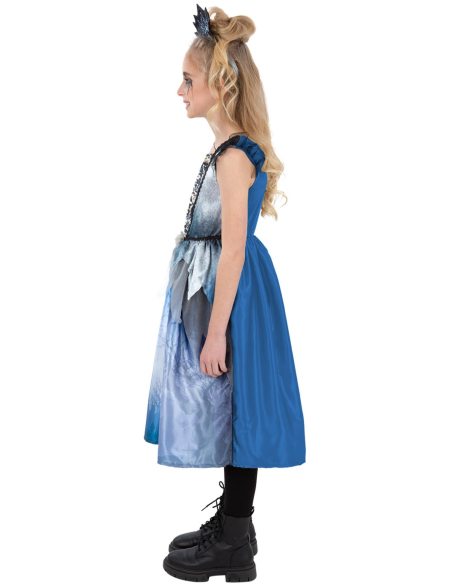 Déguisement Halloween de mariée Fantôme Inspiré d'Emily – Robe Bleue avec Tiare