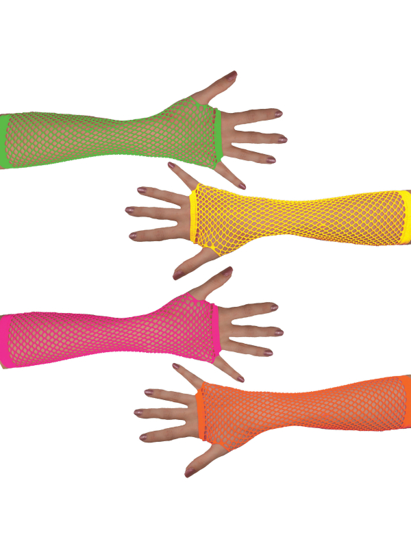 Gants Résille Néon – Accessoires Halloween...