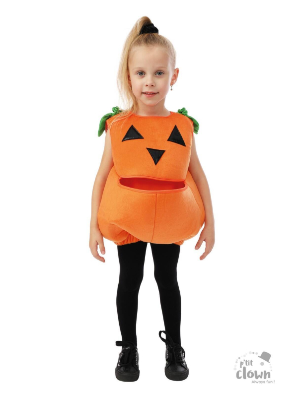 Déguisement Citrouille avec poche à bonbons - Enfant - 1 à 4 ans