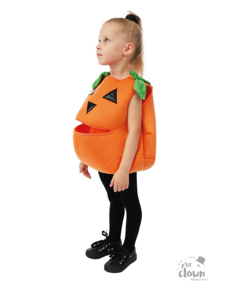 Déguisement Citrouille avec poche à bonbons - Enfant - 1 à 4 ans