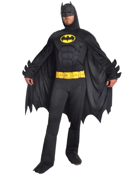 Costume Batman Musclé Adulte – Taille XL avec Cape, Masque et Ceinture