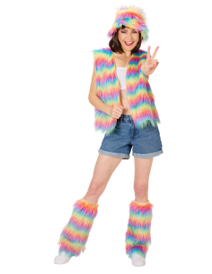Ensemble Peluche Néon – Look funky pour festival carnaval