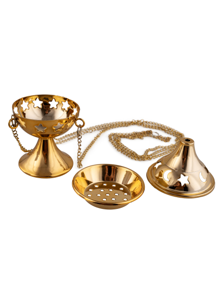 Encensoir Doré Métal – Accessoire Religieux pour Déguisement et Halloween