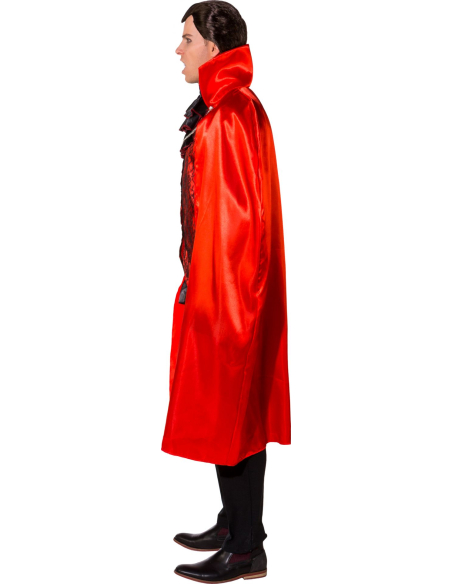 Déguisement Vampire Homme Halloween – Cape, Chemise et Jabot