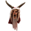 Masque de Krampus – Père Fouettard démoniaque – Latex avec cornes et capuche