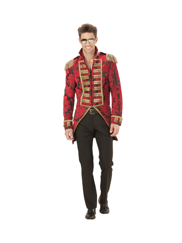 Veste baroque rouge homme – Costume XVIIIe siècle, cabaret ou cirque