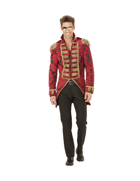 Veste baroque rouge homme – Costume XVIIIe siècle, cabaret ou cirque