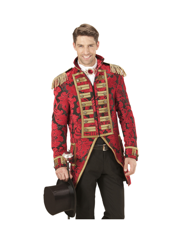 Veste baroque rouge homme – Costume XVIIIe siècle, cabaret ou cirque