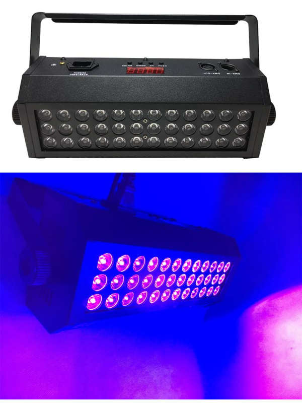 Projecteur UV LED Blacklight – 36 x 3 W – Contrôle DMX | Stage Effect