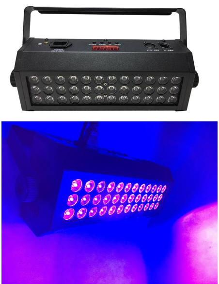 Projecteur UV LED Blacklight – 36 x 3 W – Contrôle DMX | Stage Effect