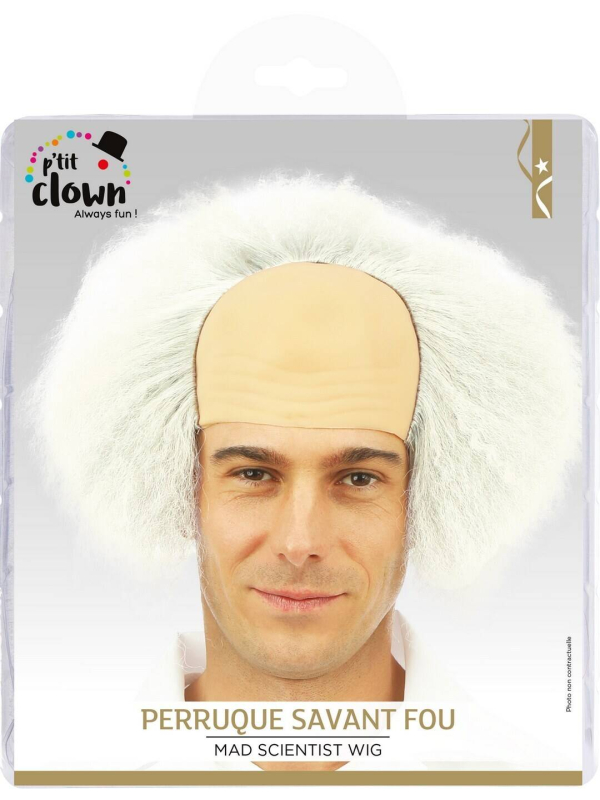 Perruque Savant Fou Homme - Déguisement Halloween & Carnaval