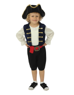 Déguisement Pirate Enfant 3-4 ans avec Chapeau - Costume Corsaire