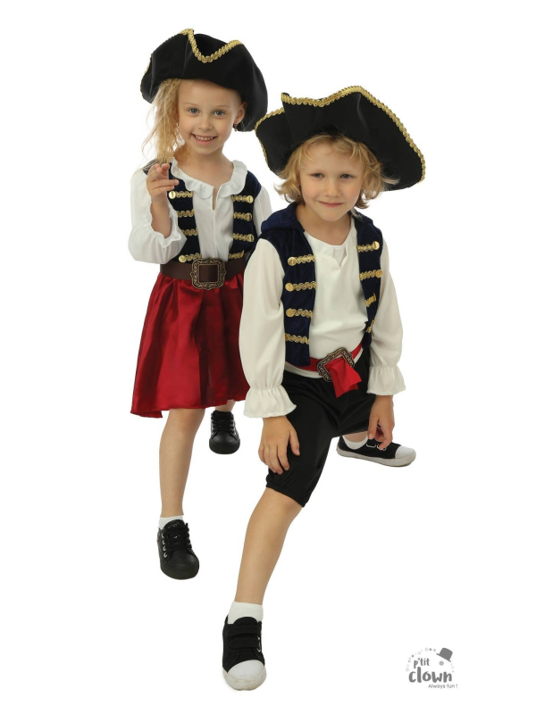 Déguisement Pirate Enfant 3-4 ans avec Chapeau - Costume Corsaire