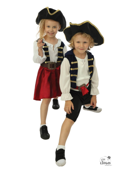 Déguisement Pirate Enfant 3-4 ans avec Chapeau - Costume Corsaire