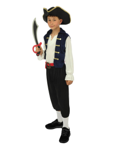 Déguisement Pirate Enfant 5 à 12 ans - Costume Garçon avec Chapeau 2