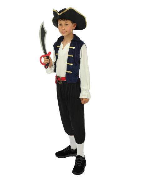 Déguisement Pirate Enfant 5 à 12 ans - Costume Garçon avec Chapeau