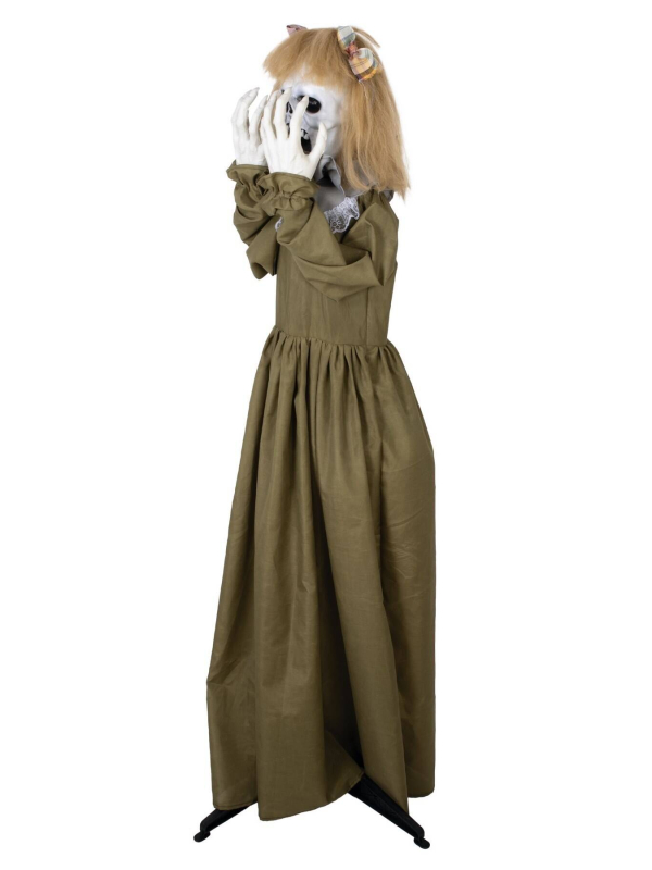Automate Halloween Creepy Woman - Fille Fantôme Animée, Sonore et Lumineuse (160 cm