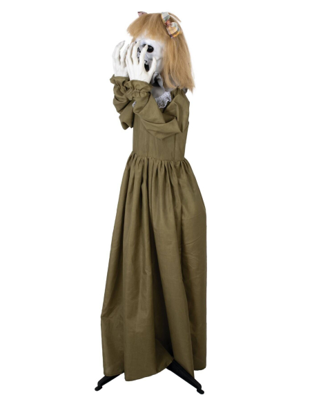 Automate Halloween Creepy Woman - Fille Fantôme Animée, Sonore et Lumineuse (160 cm