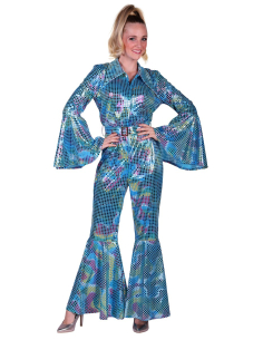 Combinaison Disco Femme Turquoise – Brillez de mille feux