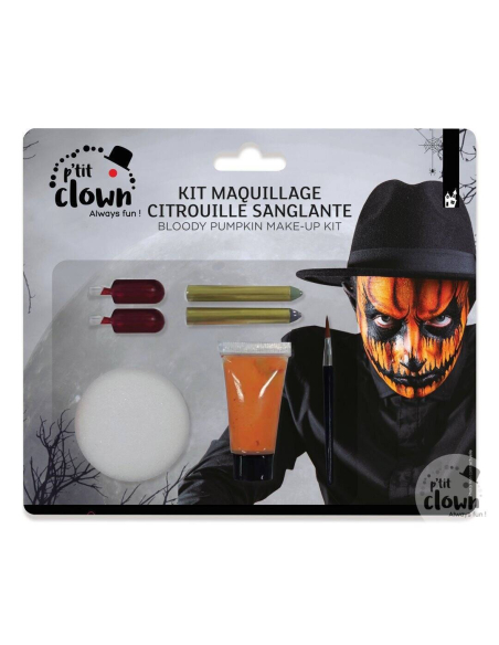Kit Maquillage Citrouille Sanglante – Halloween terrifiant garanti !