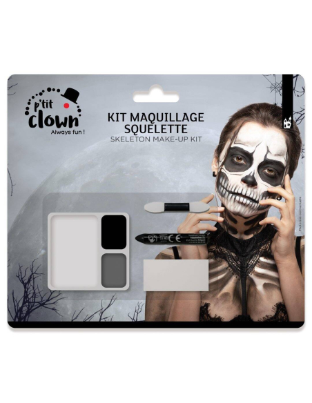 Kit Maquillage Squelette Zombie – Créez un look terrifiant en toute simplicité