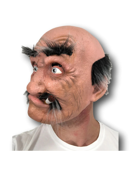 Masque Vieil Homme Drôle avec Cigarette – Idéal pour Halloween et Soirées Déguisées