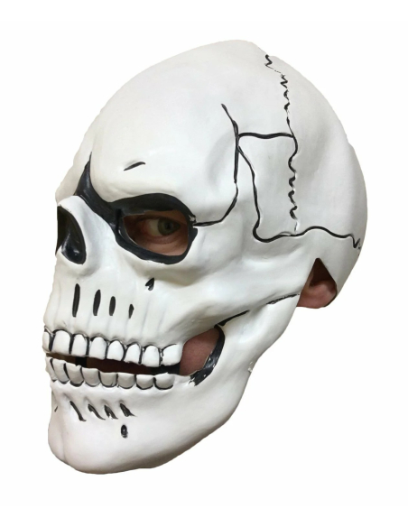 Masque Squelette Noir et Blanc avec Bouche Mobile – Halloween