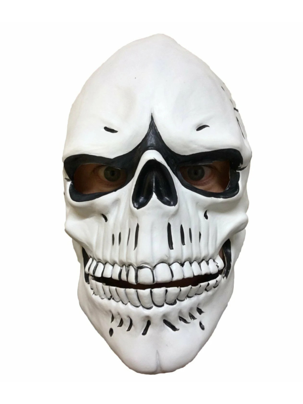 Masque Squelette Noir et Blanc avec Bouche Mobile – Halloween