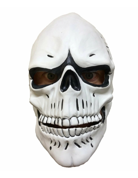 Masque Squelette Noir et Blanc avec Bouche Mobile – Halloween