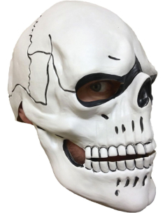 Masque Squelette Noir et Blanc avec Bouche Mobile – Halloween