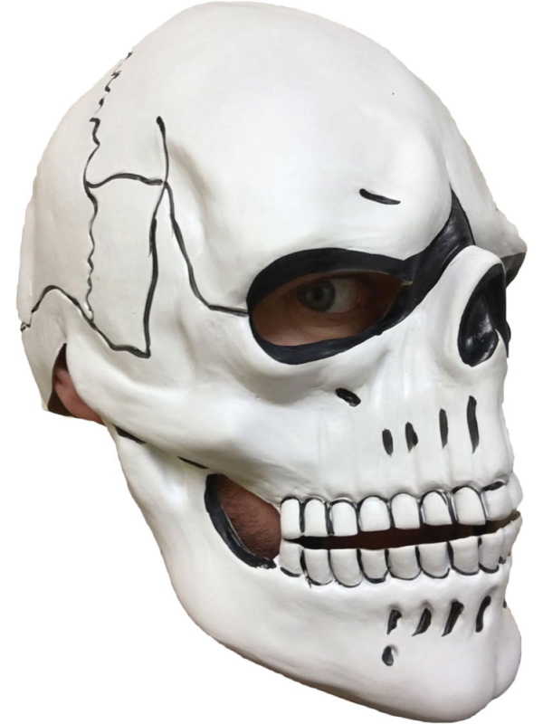 Masque Squelette Noir et Blanc avec Bouche Mobile – Halloween