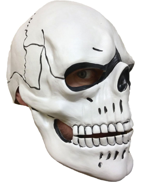 Masque Squelette Noir et Blanc avec Bouche Mobile – Halloween