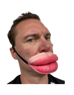 Demi-masque grosses lèvres gonflées - Accessoire fun et décalé 2