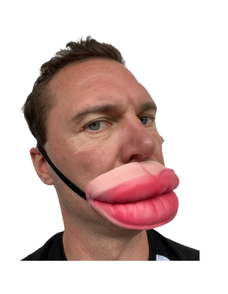 Demi-masque grosses lèvres gonflées - Accessoire fun et décalé