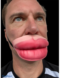 Demi-masque grosses lèvres gonflées - Accessoire fun et décalé