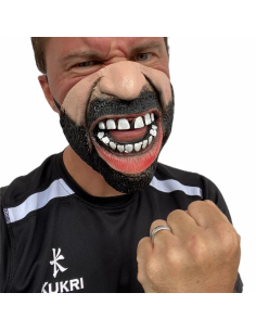 Masque Demi-Visage Grincheux - Masque Colérique en Latex pour Adultes