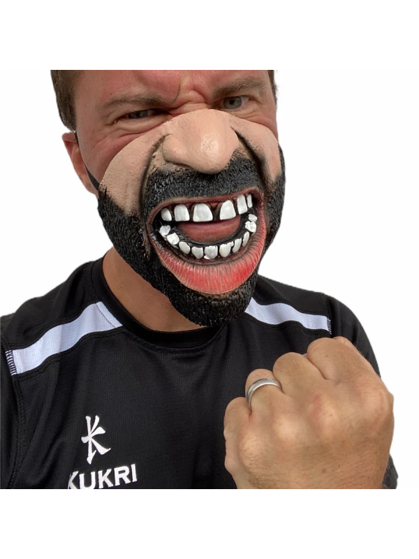 Masque Demi-Visage Grincheux - Masque Colérique en Latex pour Adultes
