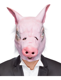 Masque Cochon Réaliste Adulte avec Poils – Effet garanti !