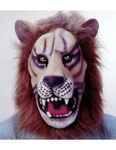 Masque Lion Majestueux Adulte – Latex Réaliste avec Crinière