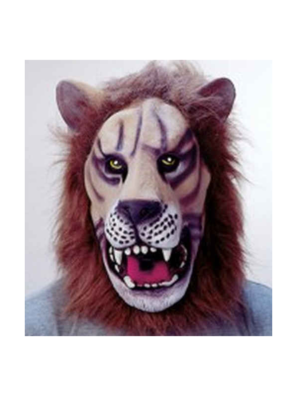 Masque Lion Majestueux Adulte – Latex Réaliste avec Crinière