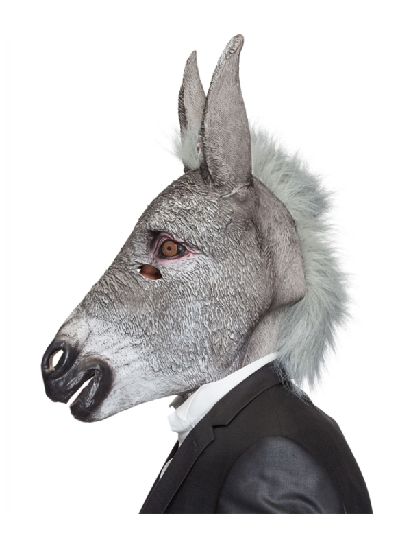 Masque d’Âne Réaliste Adulte avec Poils – Latex Souple