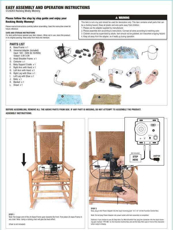 Rocking Moldy Mommy : L'Automate d'Halloween Animée Qui Va Glacer Votre Sang