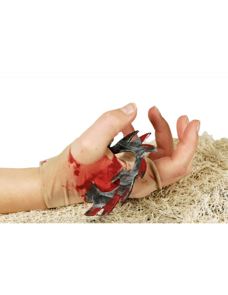 Fausse Blessure Scie Circulaire – Effet GORE Réaliste pour Halloween