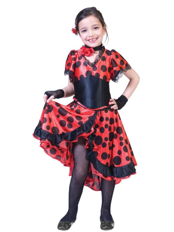 Robe espagnol enfant pour danse Flamenco