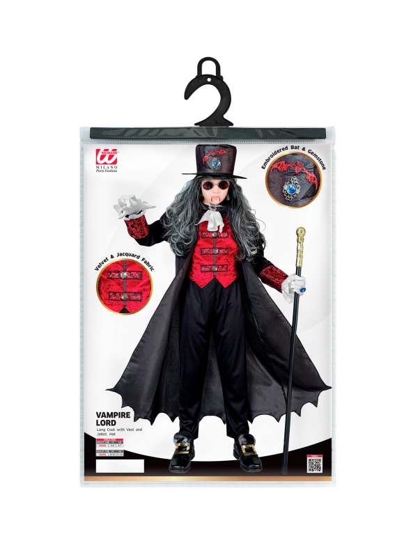 Déguisement de vampire enfant Halloween – Costume complet avec manteau, gilet et chapeau
