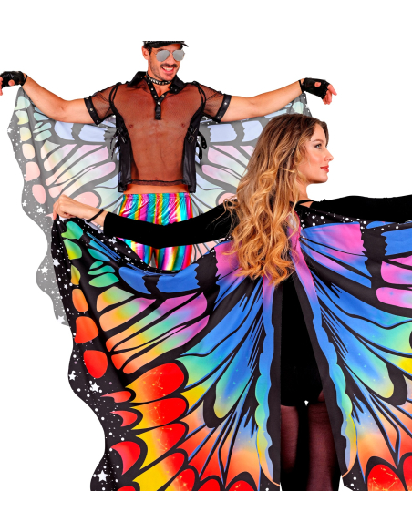 Ailes de Papillon Arc-en-Ciel 175 x 140 cm – Festival & Soirée