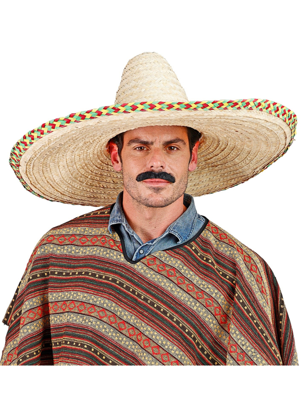 Sombrero Géant Décoré 65 cm – Accessoire Mexicain Festif