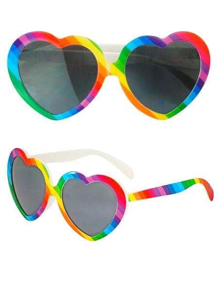 Lunettes cœur arc-en-ciel – L’accessoire flashy pour voir la vie en couleurs !